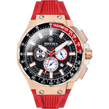 Brera Milano Granturismo Gt2 Chronograph Quartz Watch | Rose Gold/Red Strap