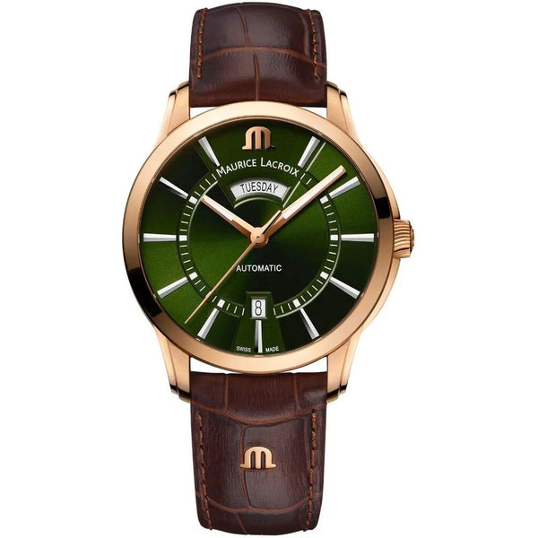 Maurice Lacroix PONTOS Day Date 41mm | Bronze Case, Green Sunray-Brushed Dial