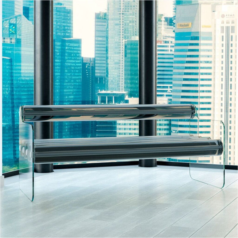 Mojow Model MW 04 Bench with Clear Tempered Glass