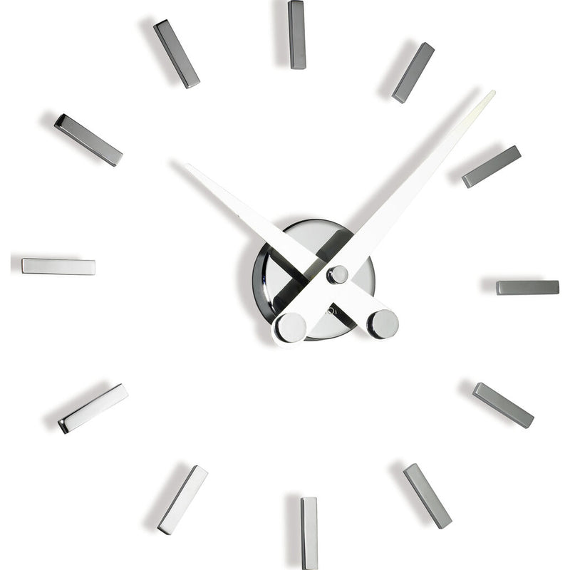 Nomon Puntos Suspensivos 12 Wall Clock | Steel/Chromed Brass