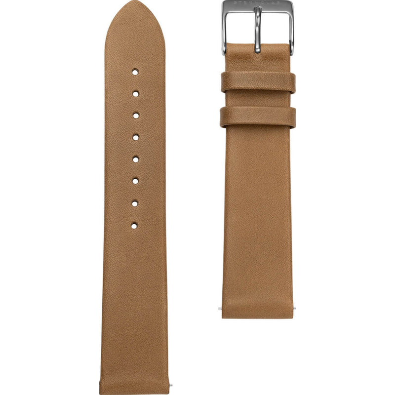 Sternglas Premium Leather Strap 20mm | Brown Silver