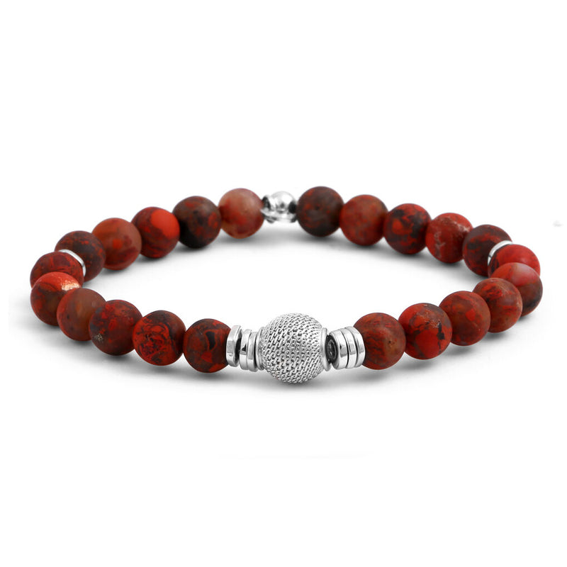 Tateossian Stonehenge Bracelet | Rainbow Jasper/Silver