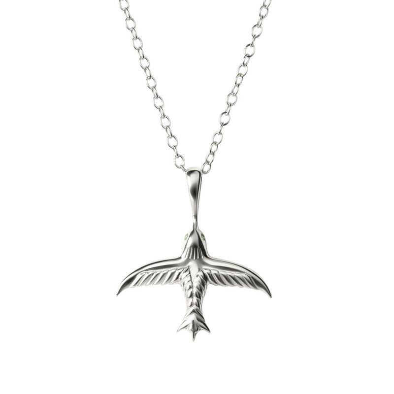 Awe Inspired Hummingbird Charm Necklace | Standard Cable Chain