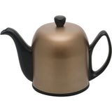 Degrenne Salam Mineral 6 Cups with Black Body Teapot | Bronze Aluminum Lid