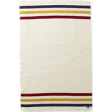 Faribault Revival Stripe Wool Throw | Bone White 2234 50" x 72"