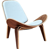 NyeKoncept Shell Chair | Walnut/Glacier Blue 224431-B