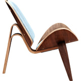 NyeKoncept Shell Chair | Walnut/Glacier Blue 224431-B