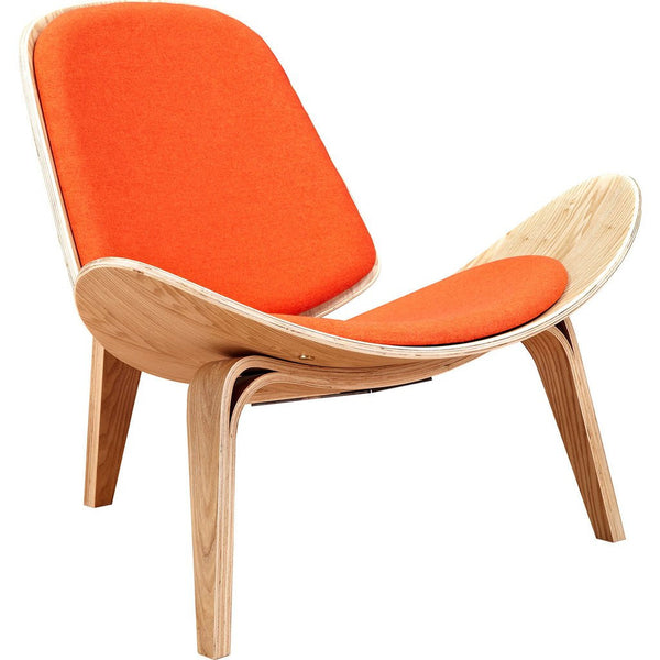 NyeKoncept Shell Chair | Natural/Retro Orange 224433-C