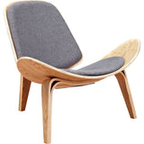 NyeKoncept Shell Chair | Natural/Steel Gray 224435-C