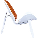 NyeKoncept Shell Chair | White/Burnt Orange 224438-A