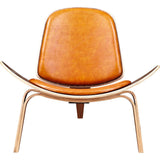 NyeKoncept Shell Chair | Walnut/Burnt Orange 224438-B