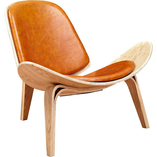 NyeKoncept Shell Chair | Natural/Burnt Orange 224438-C