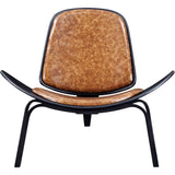 NyeKoncept Shell Chair | Black/Weathered Whiskey 224440-D