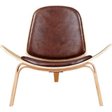 NyeKoncept Shell Chair | Natural/Aged Cognac 224441-C