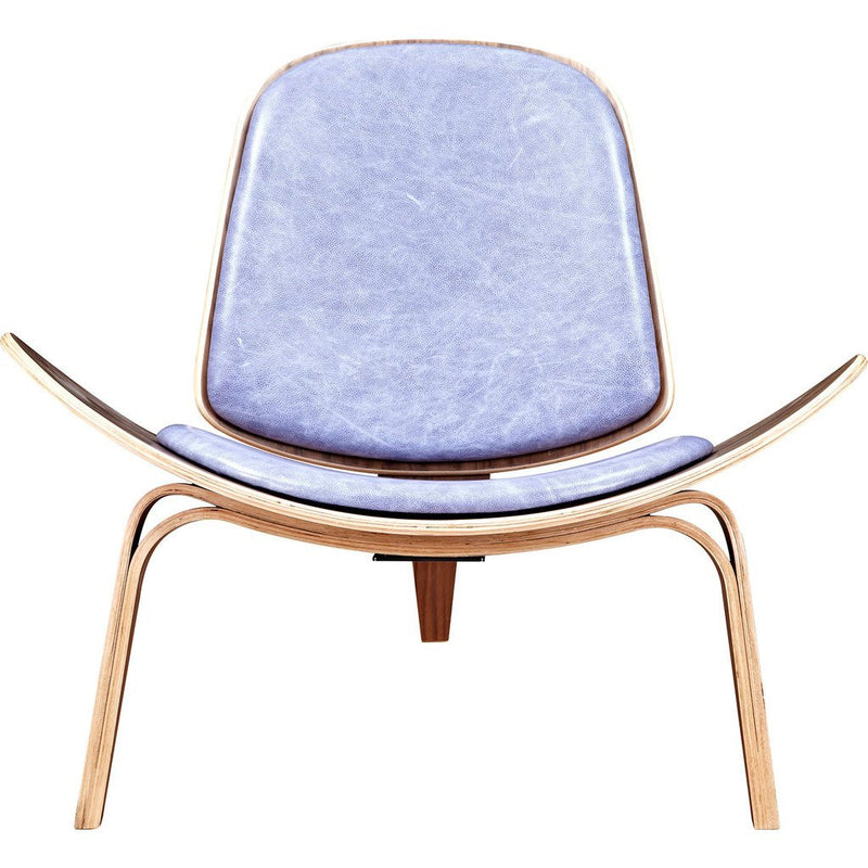NyeKoncept Shell Chair | Walnut/Weathered Blue 224442-B