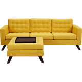 NyeKoncept Mina Sofa Set | Walnut/Papaya Yellow 224483-B