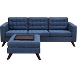 NyeKoncept Mina Sofa Set | Walnut/Stone Blue 224485-B