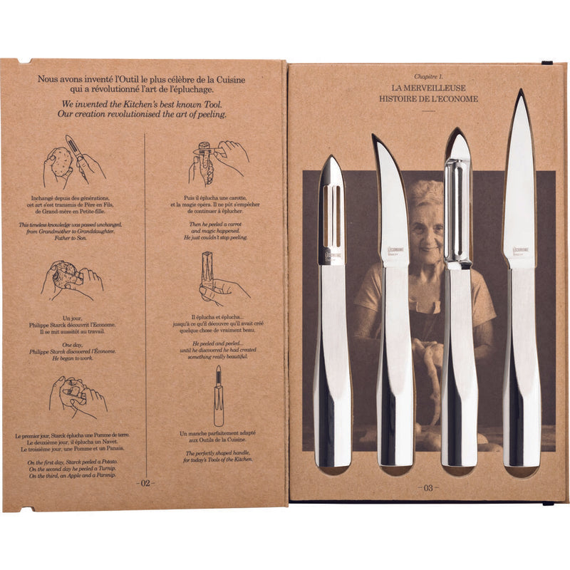 Degrenne L'E Starck Kitchen Peeler Set of 4 | Stainless Steel