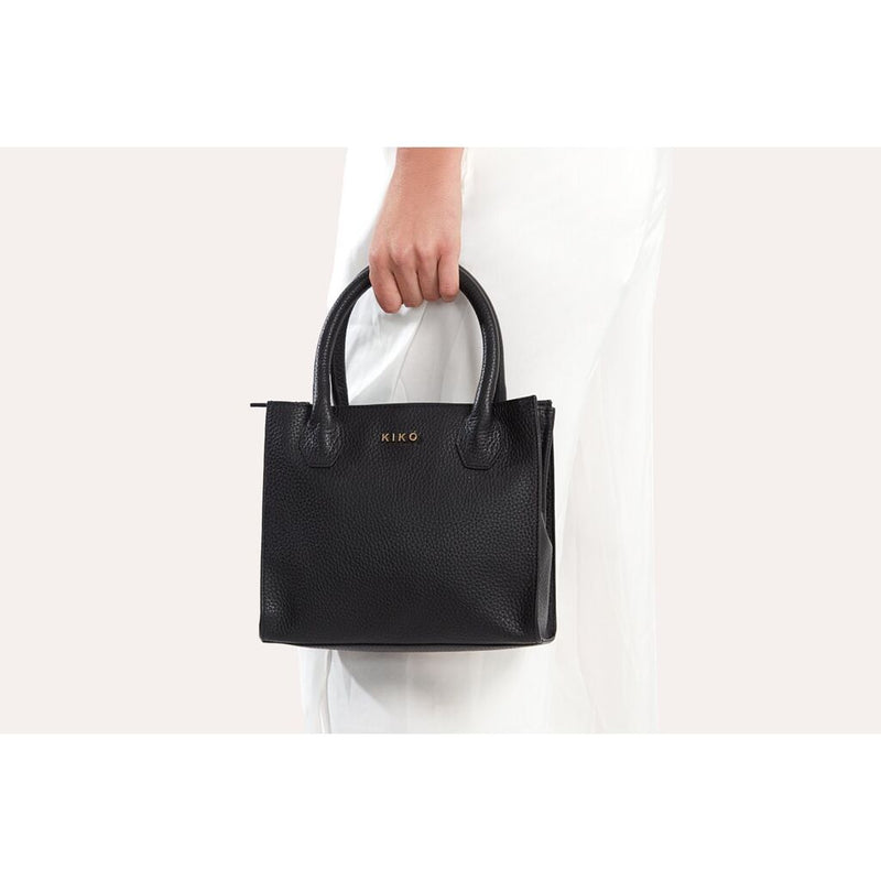 Kiko Leather Simplistic Crossbody Bag | Black