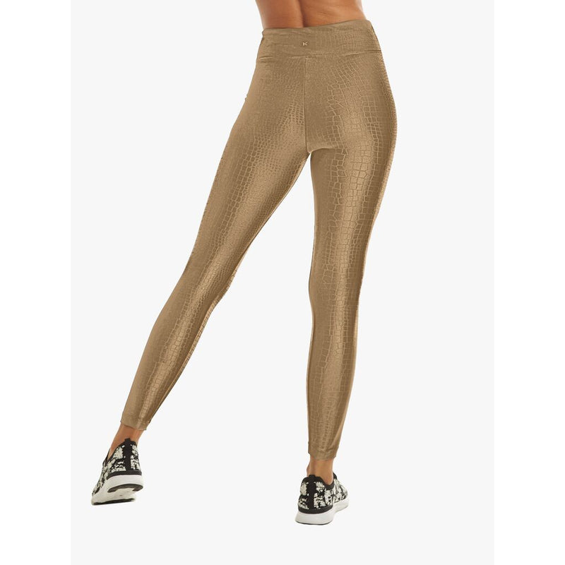 Koral Lustrous Max High Rise Legging | Gold Crocodile