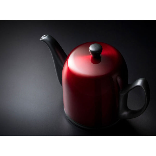 Degrenne Salam Pomme D'amour 6 Cups Tea Pot | Black Body with Red Lid