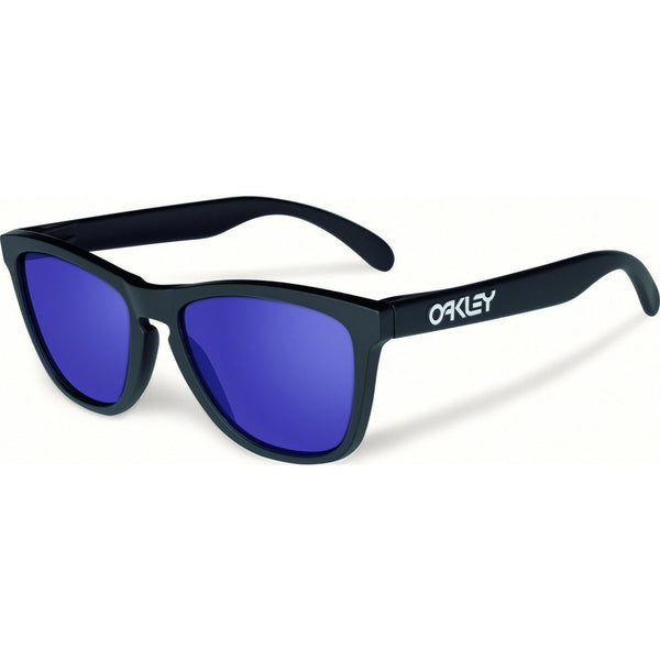 Oakley Lifestyle Frogskins Matte Black Sunglasses | Violet Iridium 24-298