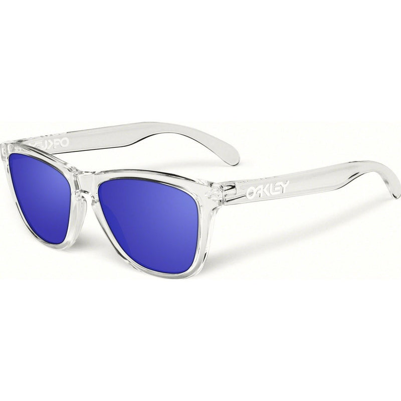 Oakley Lifestyle Frogskins Polished Clear Sunglasses | Violet Iridium Polarized 24-305