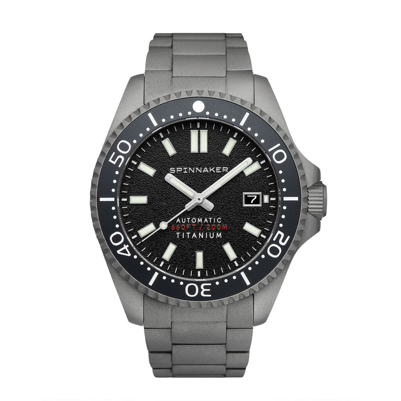 Spinnaker Tesei - Titanium SP-5084-11 Automatic Watch | Black/Titanium