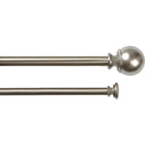 Umbra Diverge Double Curtain Rod 88 - 120" | Nickel/Steel