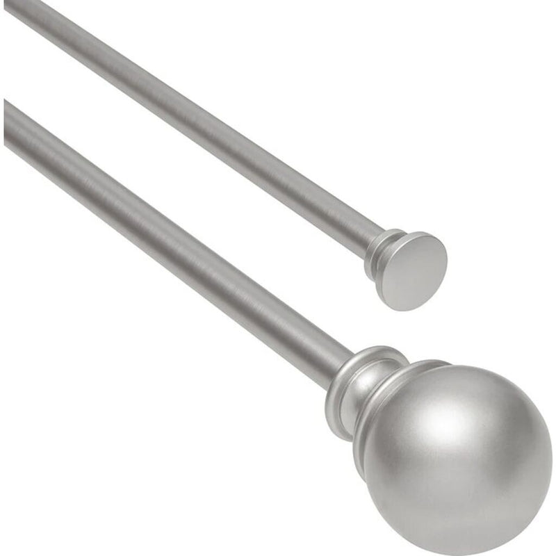 Umbra Diverge Double Curtain Rod 88 - 120" | Nickel/Steel