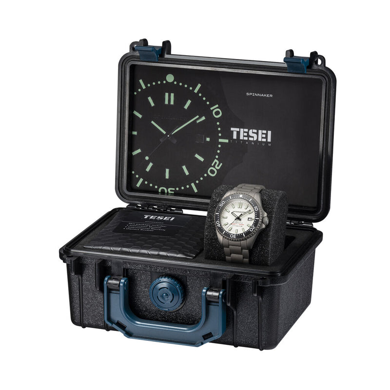 Spinnaker Tesei - Titanium SP-5084-22 Automatic Watch | White/Titanium 