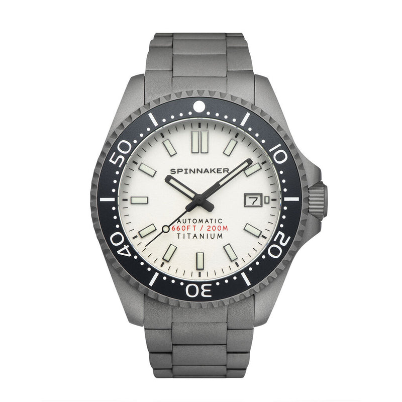 Spinnaker Tesei - Titanium SP-5084-22 Automatic Watch | White/Titanium 