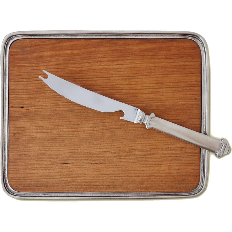 Match Pewter Bar Tray with Bar Knife Set