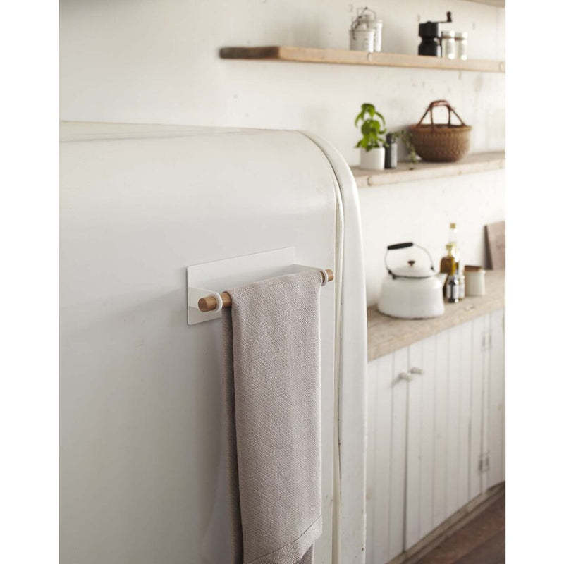 Yamazaki Tosca Magnetic Dish Towel Hanger Large | White