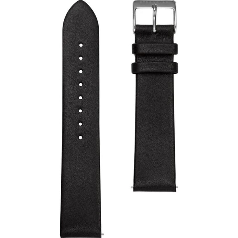 Sternglas Premium Leather Strap 20mm | Black Silver