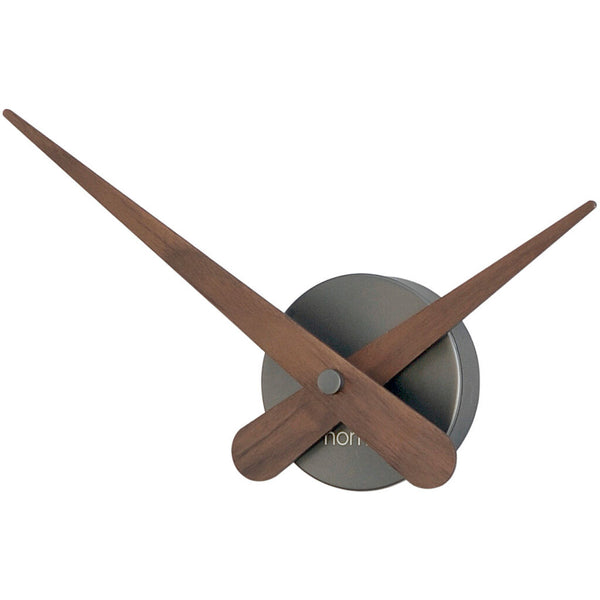 Nomon Axioma MINI T Clock | Graphite Steel Finish Box, Walnut Hands