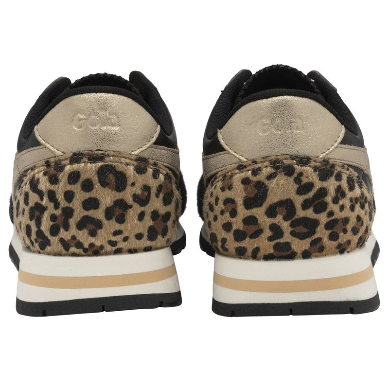 Gola Women's Daytona Tropic Sneakers | Black/Gold/Leopard