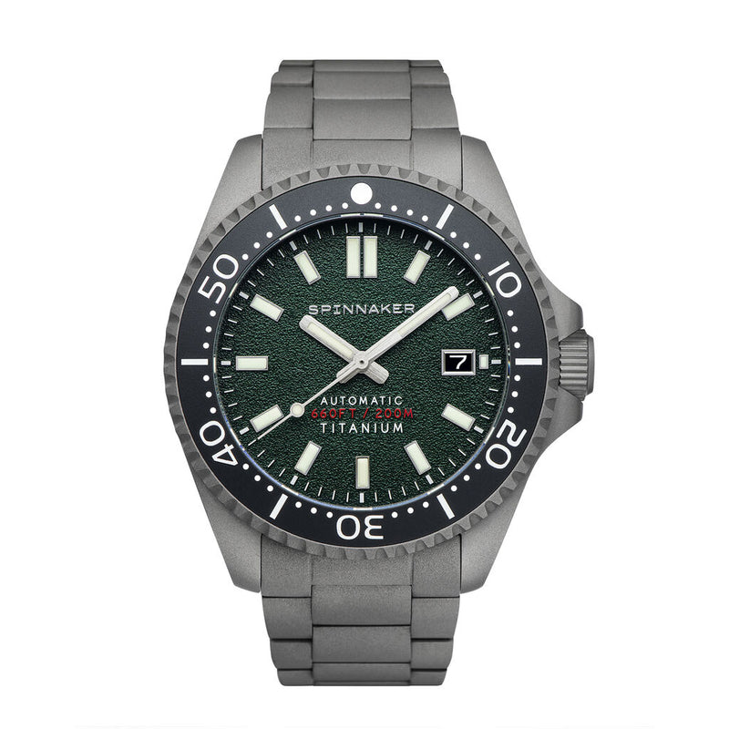 Spinnaker Tesei - Titanium SP-5084-33 Automatic Watch | Green/Titanium 
