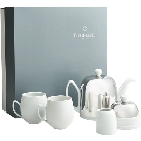 Degrenne Salam Gift Box Set | 2 Mugs, Teapot 6 Cups, Cream Jug, Sugar Bowl