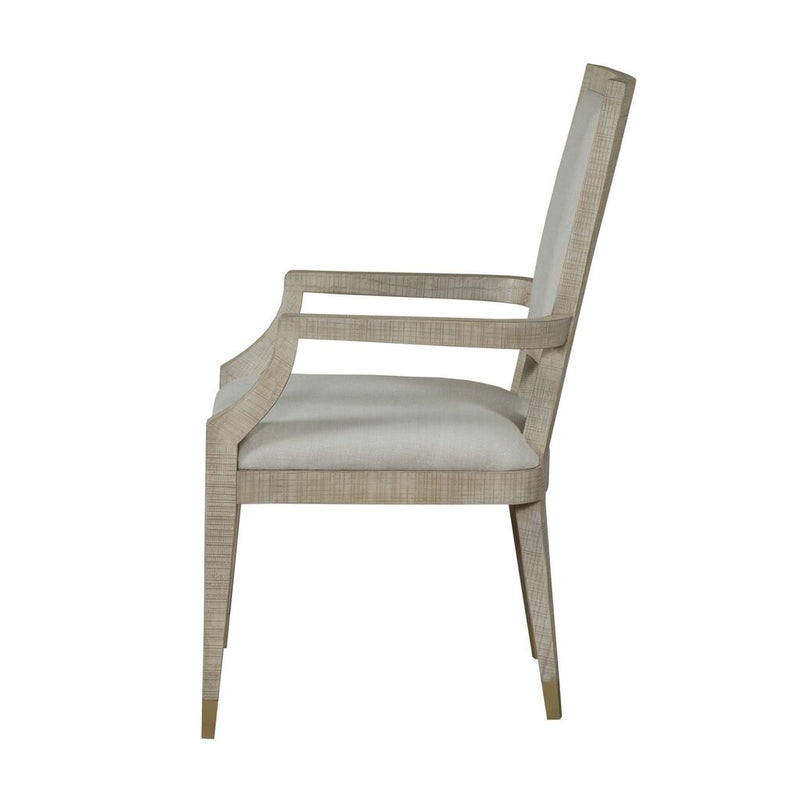 Sonder Living Raffles Dining Arm Chair | Natural & Norman Ivory