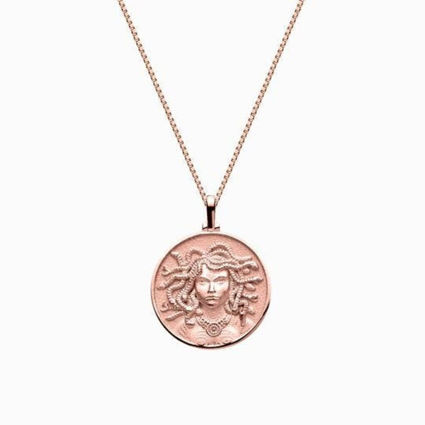 Awe Inspired Medusa Necklace | Box Chain