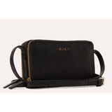 Kiko Leather Zip Around Crossbody Bag | Black