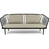 Mater Furniture Mollis Sofa | Black Stained Solid Oak/Kvadrat Re-Wool Recycled Finish