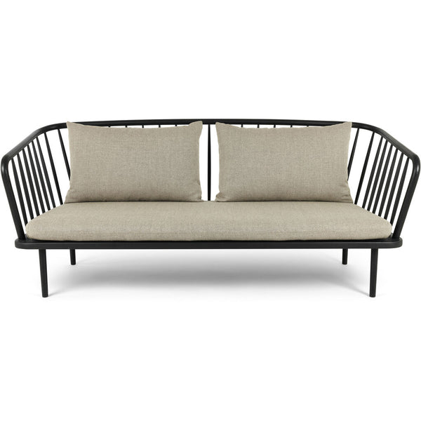 Mater Furniture Mollis Sofa | Black Stained Solid Oak/Kvadrat Re-Wool Recycled Finish