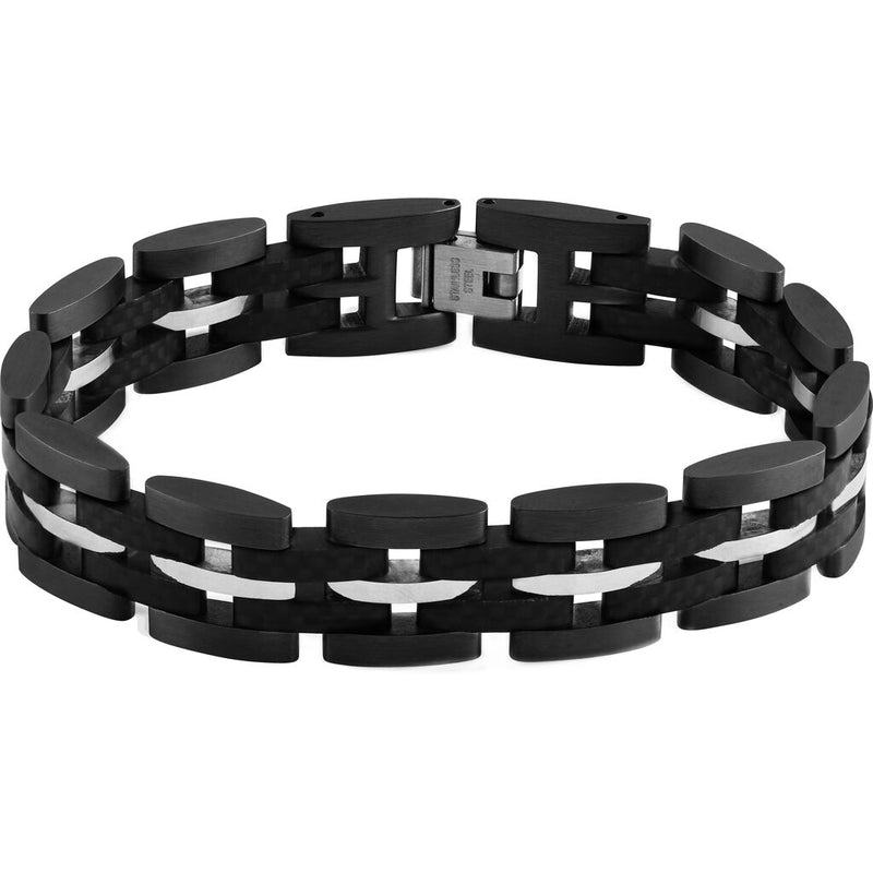 Tateossian Black Carbon Fibre Bracelet