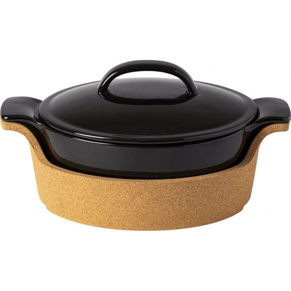 Casafina Ensemble Oval Covered Casserole With Cork Tray