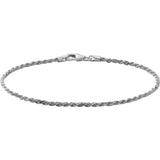Miansai Mens 1.8mm Rope Chain Bracelet, Sterling Silver | Polished Silver