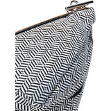 Cote&Ciel Aude Optical Woven Herringbone Sling Bag  | Black/White 28375