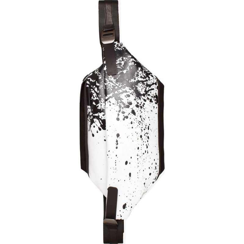 Cote et Ciel Isarau Printed Alias Cowhide Leather Sling Bag | White/Black