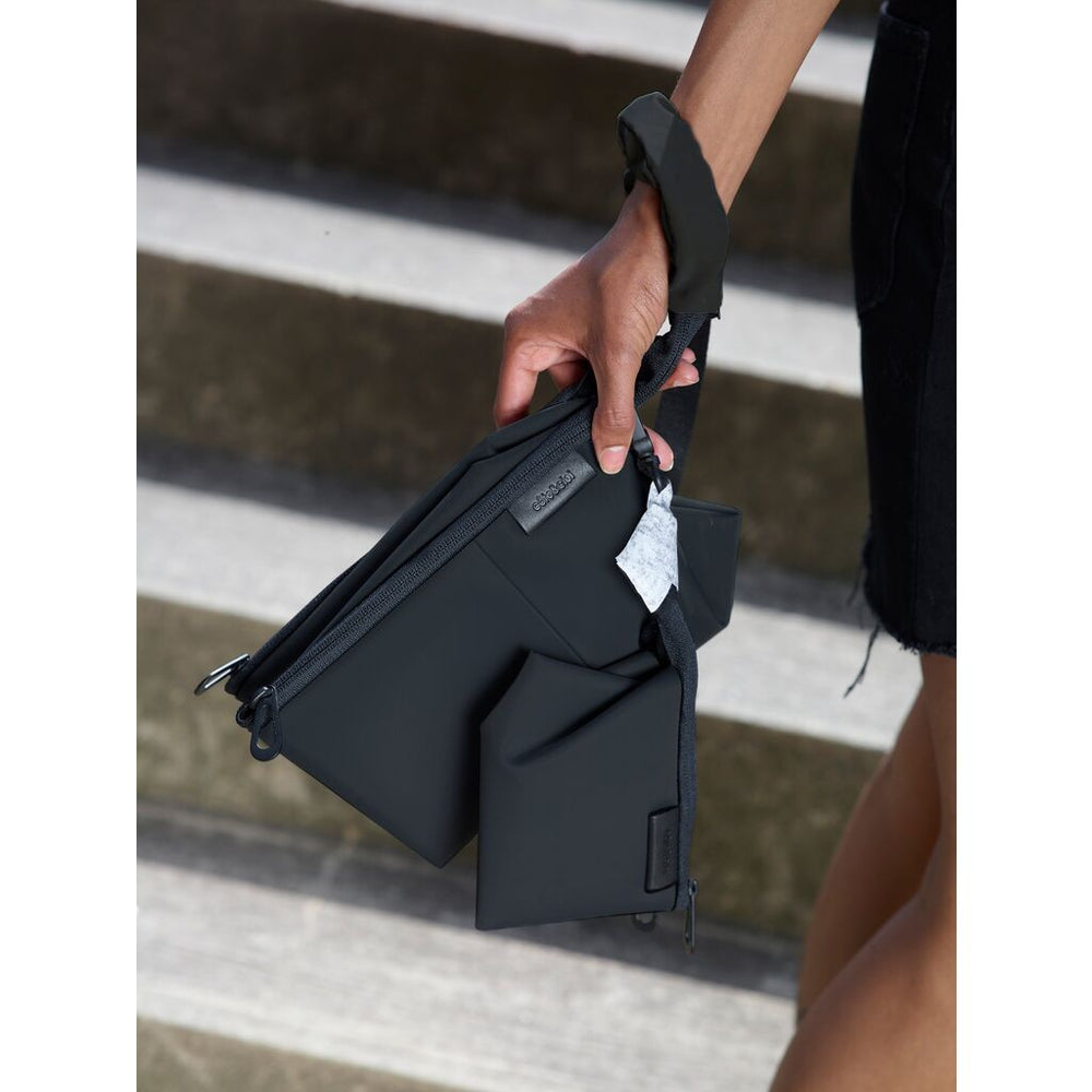 Cote & Ciel Kivu Small Sleek Crossbody Bag | Black – Sportique